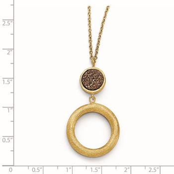 Leslie's 14k Purple Druzy Scratch-finish Necklace — alternate view