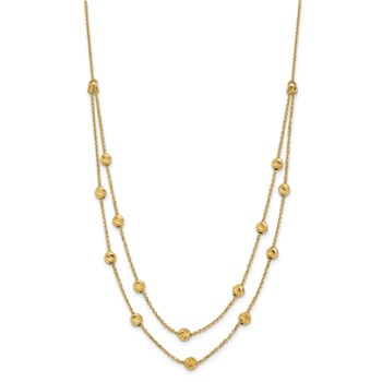 Leslie's 14K D/C Beaded Necklace — alternate view
