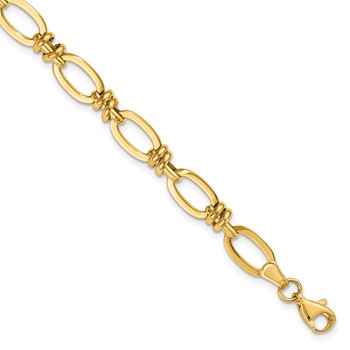Leslie's 14K Polished Fancy Link Bracelet