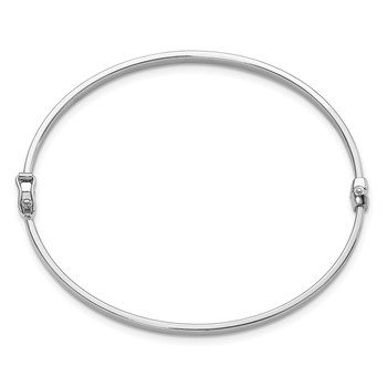 Leslie's 14K White Gold Polished Hinged Bangle — alternate view