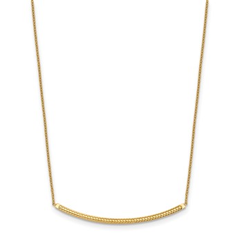 Leslie's 14K Polished D/C with 2in ext. Bar Necklace — alternate view