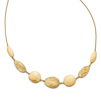 Leslie's 14K Polished D/C with 2in ext. Necklace
