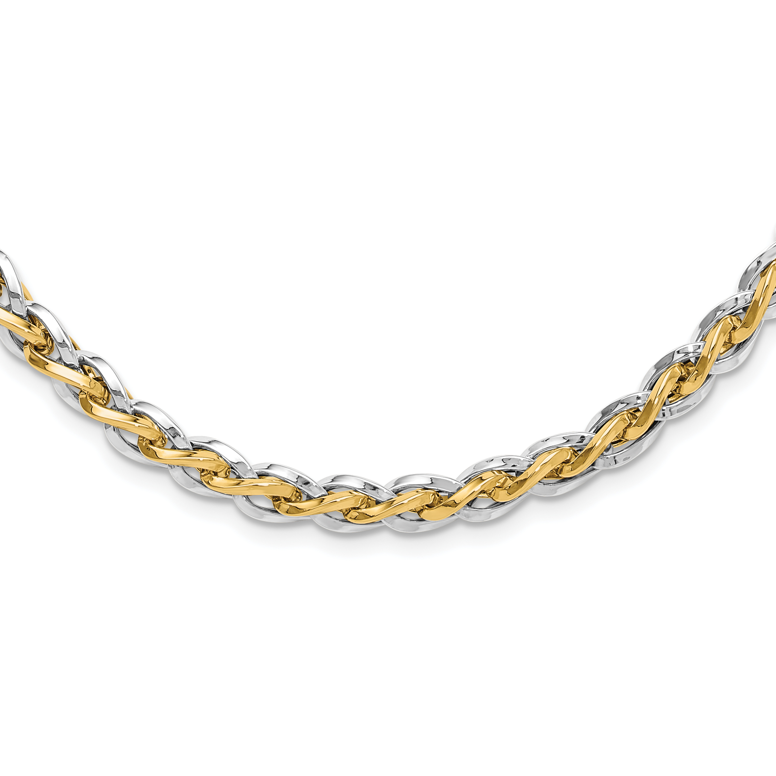 Two Tone Gold Plated Rope Chain Necklace By Gaamaa | Mix metal necklace,  Metal necklaces, Necklace