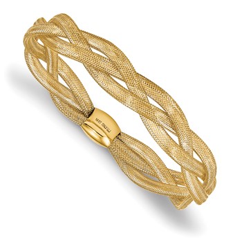 Leslie's 14K Fancy Stretch Bangle Bracelet