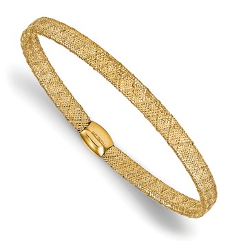 Leslie's 14K Fancy Stretch Bangle Bracelet