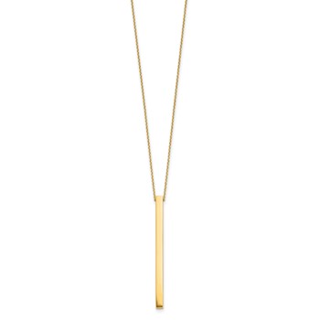Leslie's 14K Polished Bar 2in ext. Necklace — alternate view