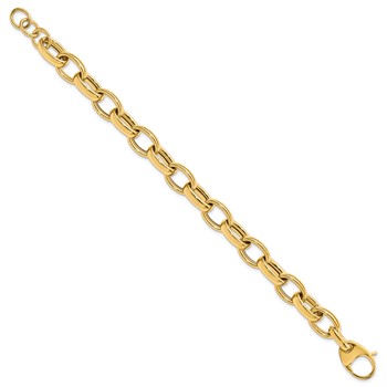 Leslie's 14K Polished Fancy Link 8in w/.5 ext. Bracelet — alternate view