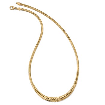 Leslie's 14K Polished Graduated Fancy Link Necklace — alternate view