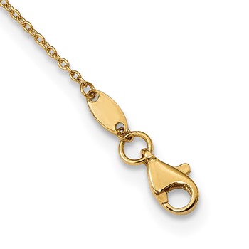 Leslie's 14K Two-tone Satin Triangle Necklace — alternate view
