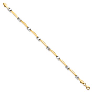 Leslie's 14K w/Rhodium D/C Fancy Bracelet — alternate view