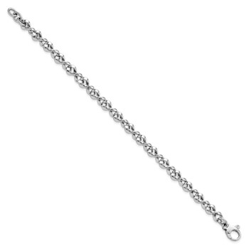 Leslie's 14K White Gold Polished Fancy Twisted Link Bracelet — alternate view