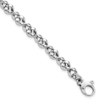 Leslie's 14K White Gold Polished Fancy Twisted Link Bracelet