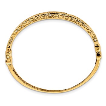 Leslie's 14K Polished Hollow Fancy Bangle — alternate view