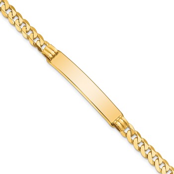 14K 8.5 inch Curb Link ID Bracelet