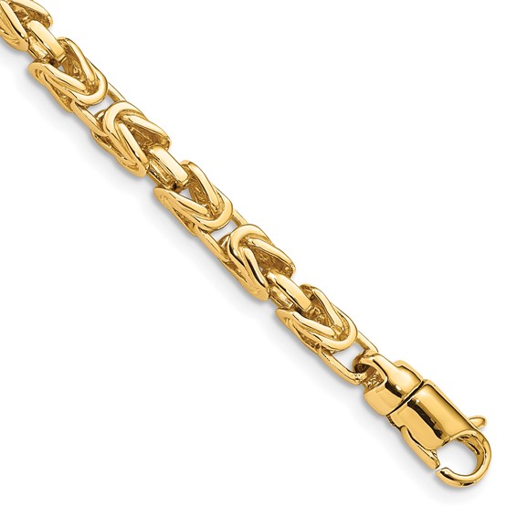 Real 18K Yellow Gold Bracelet For Women 1.8mm Twist Rope Link 7inch Length