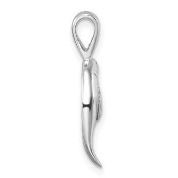 Sterling Silver Rhodium-plated Polished Manatee And Baby Pendant — alternate view