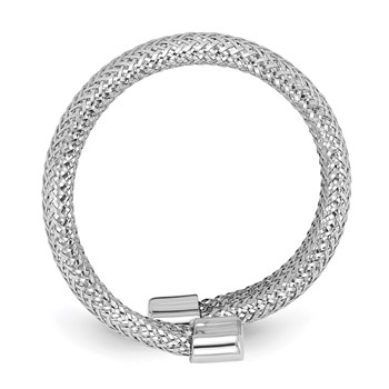 Leslie's 14K w/Rhodium Mesh Bypass Stretch Ring — alternate view