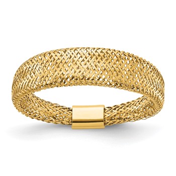Leslie's 14K Mesh Tapered Stretch Ring