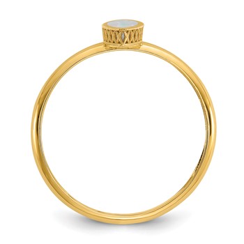 Leslie's 14K Polished Mother of Pearl Fancy Ring — alternate view