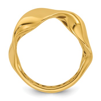 Leslie's 14K Polished Wavy Ring — alternate view