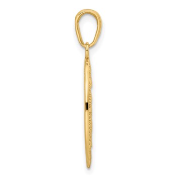 14k Solid Red Enameled Miraculous Medal Oval Pendant — alternate view