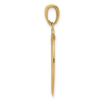 14k Polished Solid Saint Joseph Medal Oval Pendant — alternate view