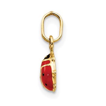 14k Red and Black Enameled Ladybug Charm — alternate view