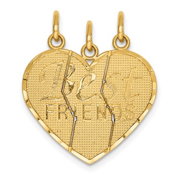 14k 3-piece Break-apart BEST FRIENDS Charm
