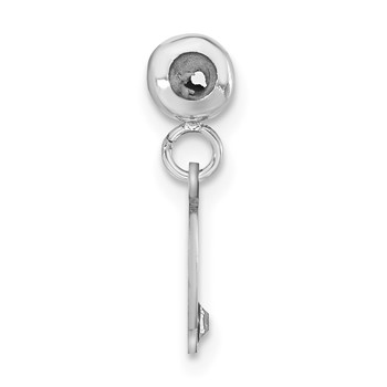 Sterling Silver Rhodium-plated MeMi Letter G with Crystal Charm — alternate view