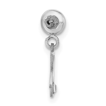 Sterling Silver Rhodium-plated MeMi Letter X with Crystal Charm — alternate view