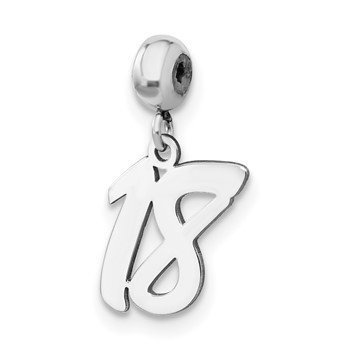 Sterling Silver Rhodium-plated MeMi 18 Charm