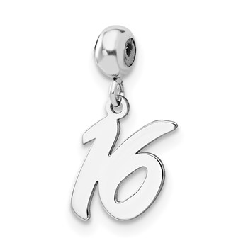 Sterling Silver Rhodium-plated MeMi 16 Charm