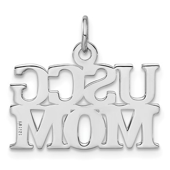 Sterling Silver USCG MOM Charm — alternate view