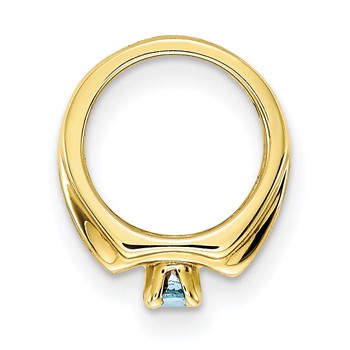 10ky Birthstone Pendant AQUA (MARCH) — alternate view