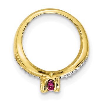 10ky Birthstone Pendant Pink Tourmaline (OCT) — alternate view