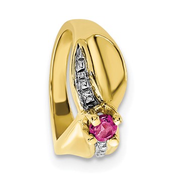 10ky Birthstone Pendant Pink Tourmaline (OCT)