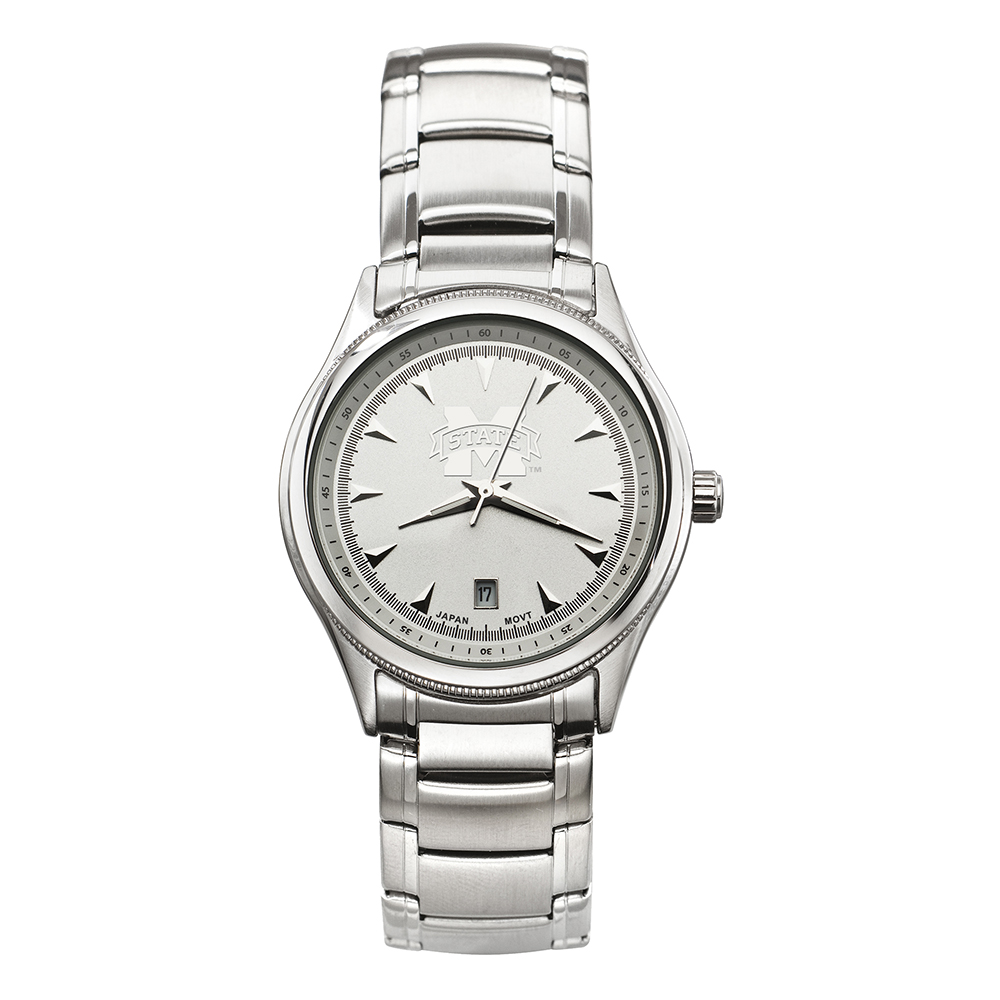 MISSISSIPPI STATE UNIV CLASSIC MEN'S WATCH W/BRACELET - LogoArt