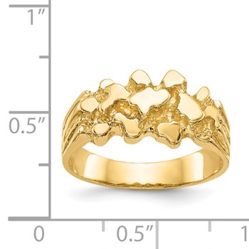 14k Size 8 Nugget Ring — alternate view