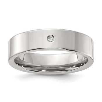 Titanium 6mm Plain Comfort Fit w/ .03 dia Band