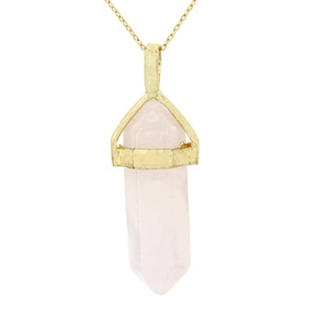 PINK QUARTZ CRYSTAL NCK -