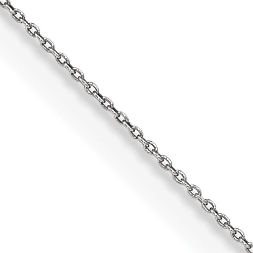 14k White Gold .75mm Round Open Link Cable Chain