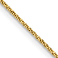 Image of 14k 18 inch 1mm Parisian Wheat with Lobster Clasp Chain