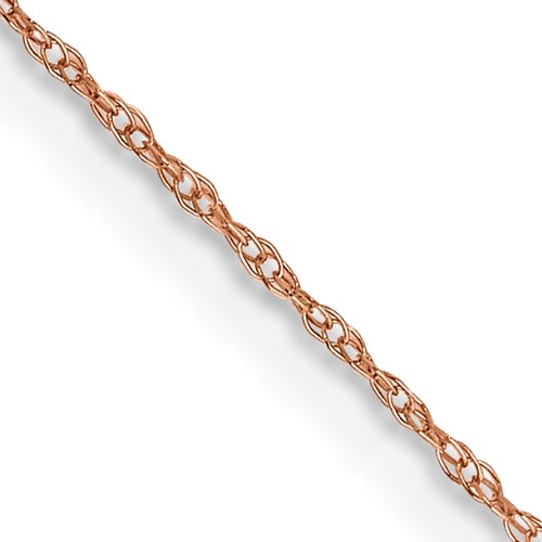 14k Rose Gold .5mm Baby Rope Chain