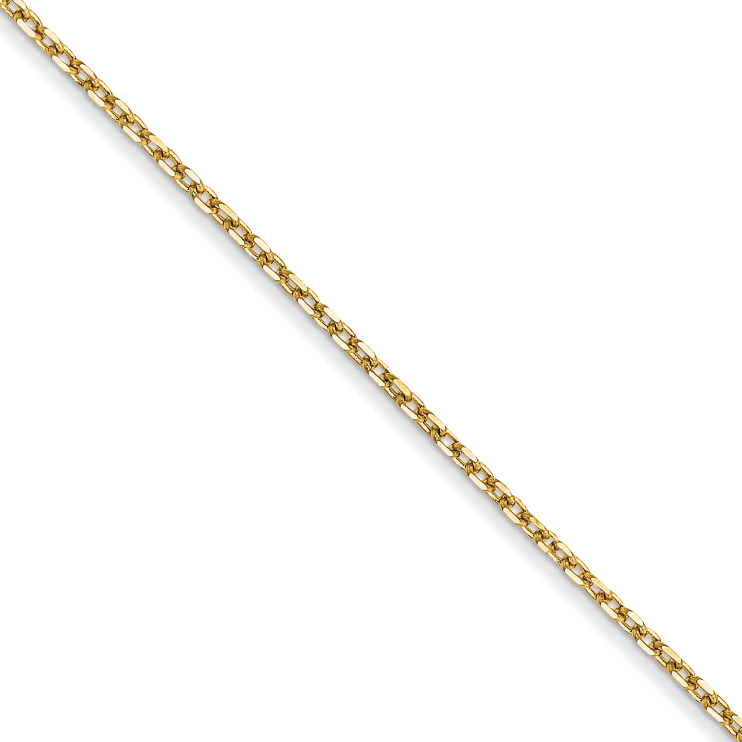 14k 1.0mm D/C Forzantine Cable Chain - Quality Gold