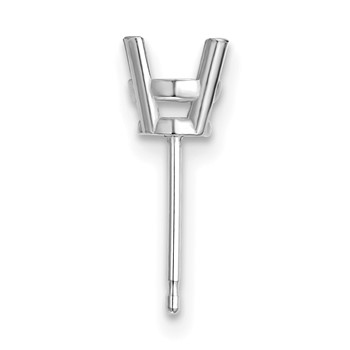 Platinum Round, 4-Prong Medium Weight .10ct. Earring Setting