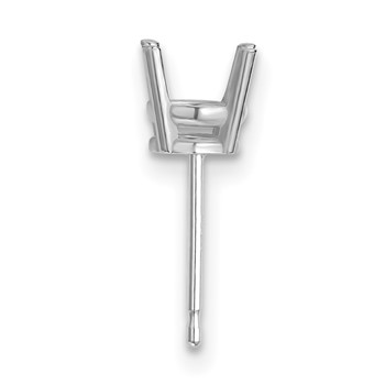 Platinum Round, 4-Prong Medium Weight .05Ct. Earring Setting