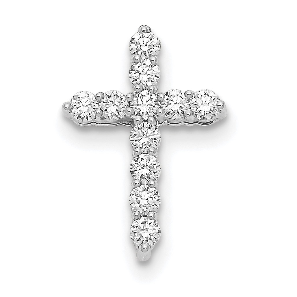 10kw 1/4ct Lab Grown Diamond VS/SI+ G+ Comp 18in Cross Pendant Necklace