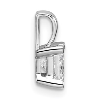 14k White Gold 3/4 carat Lab Grown Diamond VS/SI+ G+ 18 inch 4 Prong Pendant Necklace — alternate view