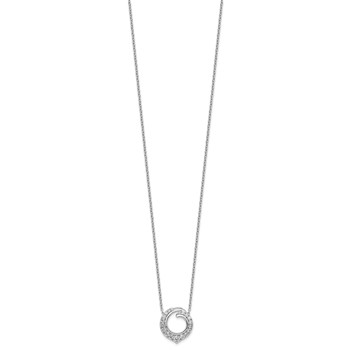 14k White Gold 1 carat Lab Grown Diamond VS/SI+ G+ Round 18 inch Necklace — alternate view