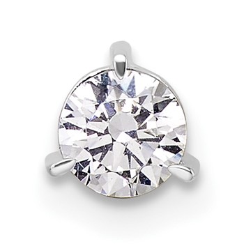 14k White Gold Three Prong Chain Slide Mounting